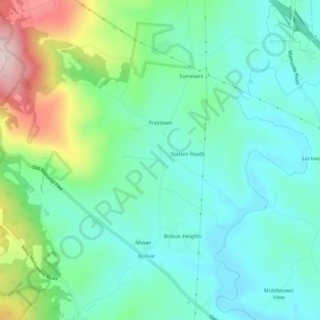 Oak Park地形图、海拔、地势
