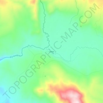 Leckie地形图、海拔、地势