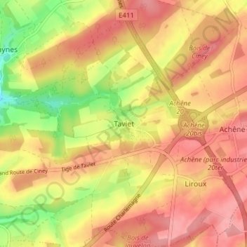 Taviet地形图、海拔、地势