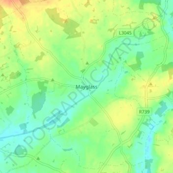 Mayglass地形图、海拔、地势