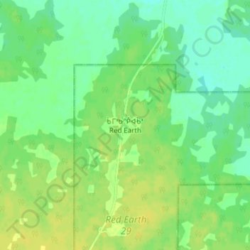 Red Earth地形图、海拔、地势