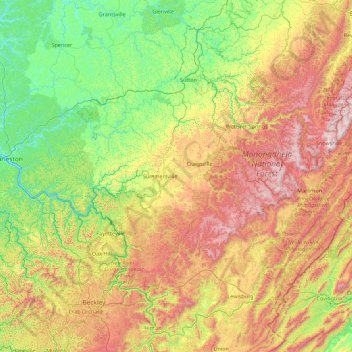 Nicholas地形图、海拔、地势