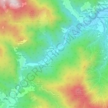 Molini地形图、海拔、地势