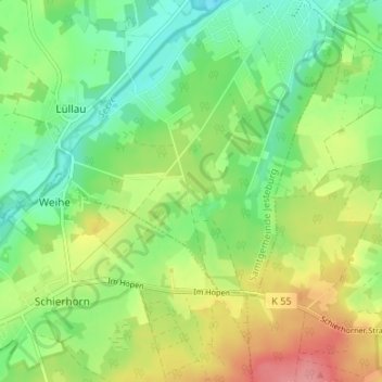 Hassel地形图、海拔、地势
