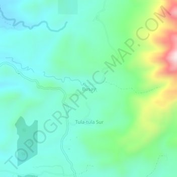 Busay地形图、海拔、地势