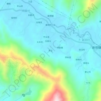 平汉地形图、海拔、地势