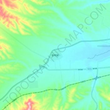 普明镇地形图、海拔、地势