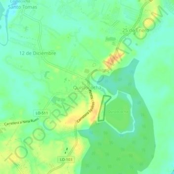 Quistococha地形图、海拔、地势