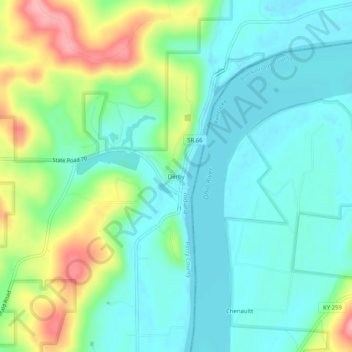Derby地形图、海拔、地势