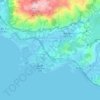 小秀地形图、海拔、地势