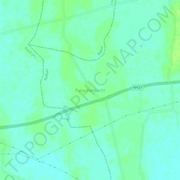 Patacharkuchi地形图、海拔、地势