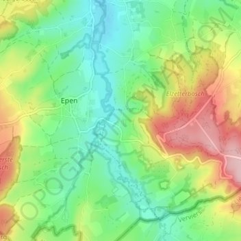 Camerig地形图、海拔、地势