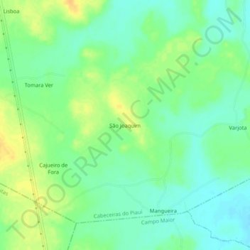 S. Joaquim地形图、海拔、地势