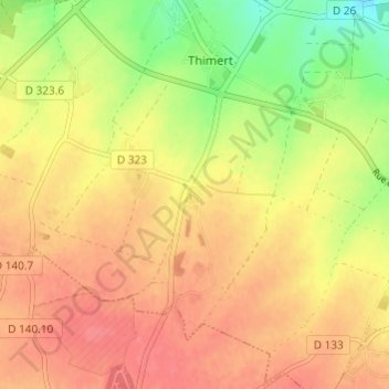 Le Petit Hanche地形图、海拔、地势
