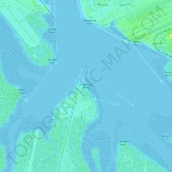 Anderson Point地形图、海拔、地势