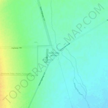 Death Valley Junction地形图、海拔、地势