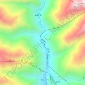 大城地形图、海拔、地势