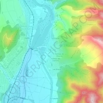 Hameau de l'Hôte地形图、海拔、地势