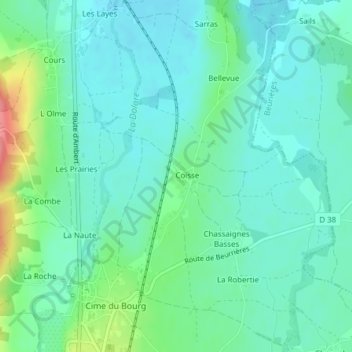 Montis地形图、海拔、地势