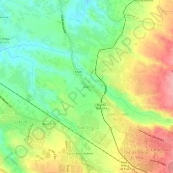 Zuari地形图、海拔、地势