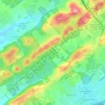 Byrd Chapel地形图、海拔、地势