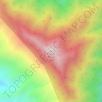 Keynot Peak地形图、海拔、地势