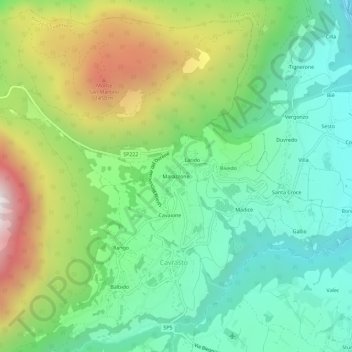Marazzone地形图、海拔、地势