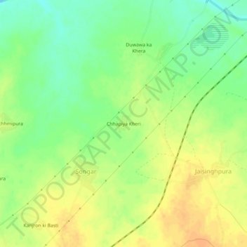 Chhapiya Kheri地形图、海拔、地势