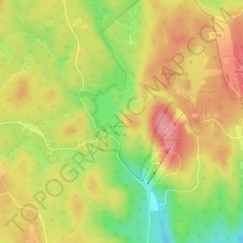 Falkaberget地形图、海拔、地势