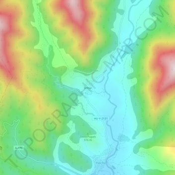 Siresa地形图、海拔、地势