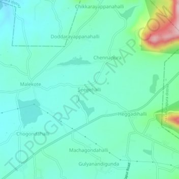 Seegehalli地形图、海拔、地势