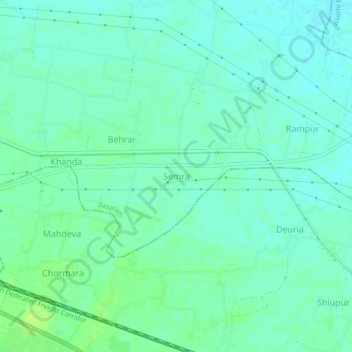 Semra地形图、海拔、地势