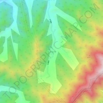 偏坡峪村地形图、海拔、地势