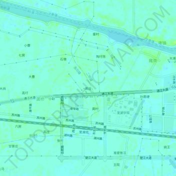 陈庄地形图、海拔、地势