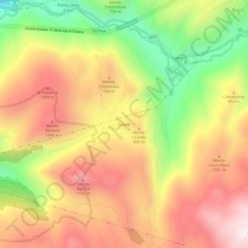 Casale地形图、海拔、地势