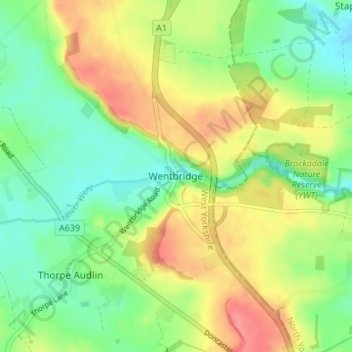 Wentbridge地形图、海拔、地势
