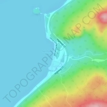 Harmony Beach地形图、海拔、地势