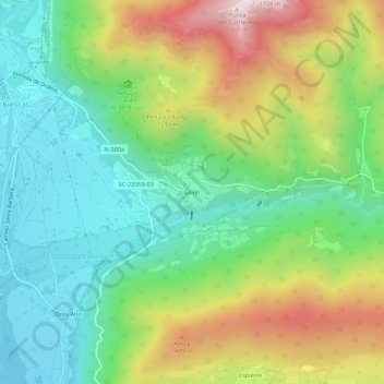 Gavín地形图、海拔、地势