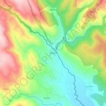 Tamicelas地形图、海拔、地势