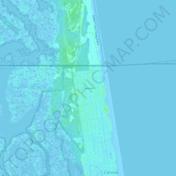 Carova地形图、海拔、地势