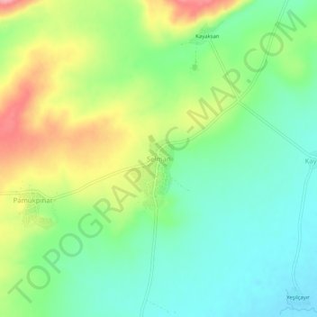 Selman地形图、海拔、地势