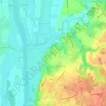 Vanoise地形图、海拔、地势