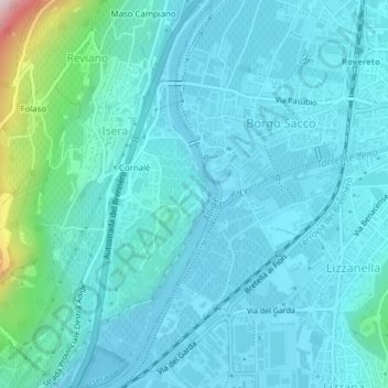 Casette地形图、海拔、地势