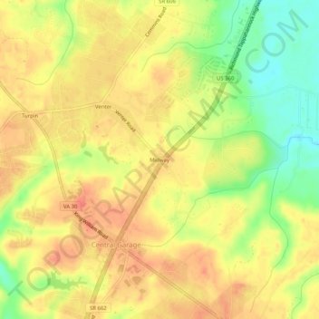 Midway地形图、海拔、地势
