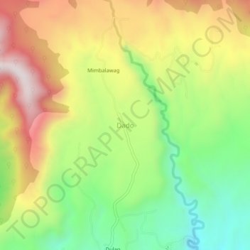 Dado地形图、海拔、地势