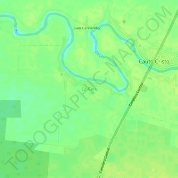 La Seis地形图、海拔、地势