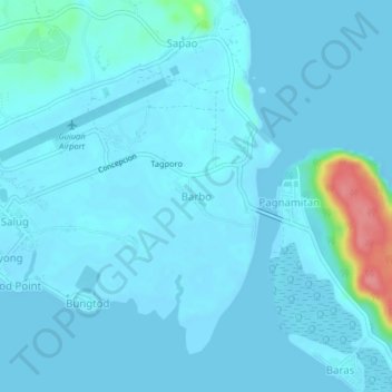 Barbo地形图、海拔、地势