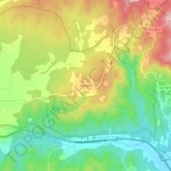 Penedes地形图、海拔、地势