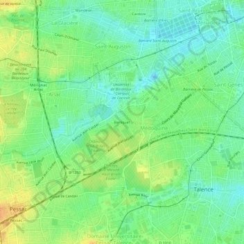Berliquet地形图、海拔、地势