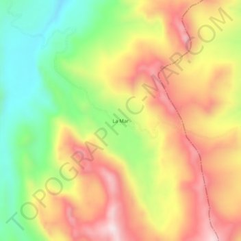 La Mar地形图、海拔、地势